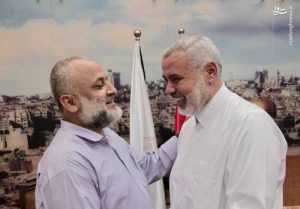 تصویری از شهیدان اسماعیل هنیه و رائد حسین سعد